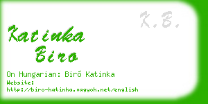 katinka biro business card